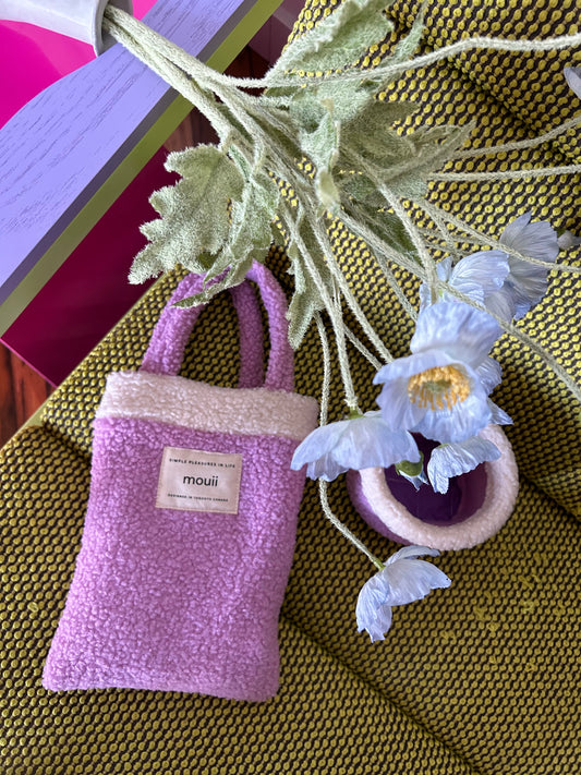 Fluffy mini tote bag